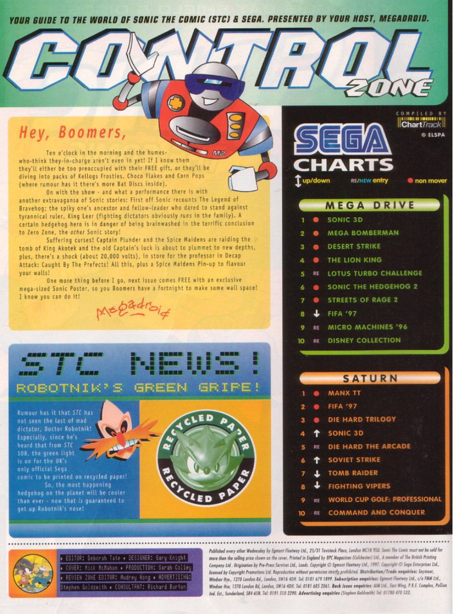 Sonic - The Comic Issue No. 107 Page 1
